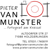 Logo/Portrait: Fotograf Pieter van Munster, Fotograf am Kreisel Logo/Portrait: Fotograf Pieter van Munster, Fotograf am Kreisel